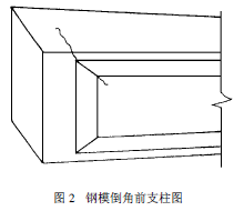 鋼模倒角前支柱圖
