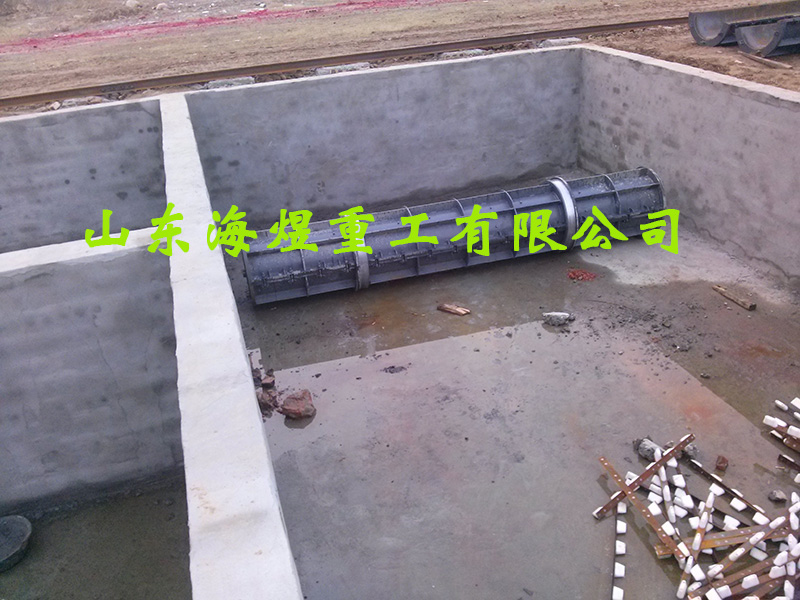 蒸養中的水泥井管模具