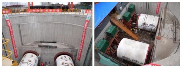 上海雙根DN4000mm排污管頂管施工現場